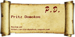 Pritz Domokos névjegykártya